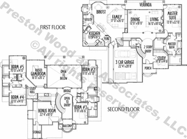 Two Story House Plan C5339