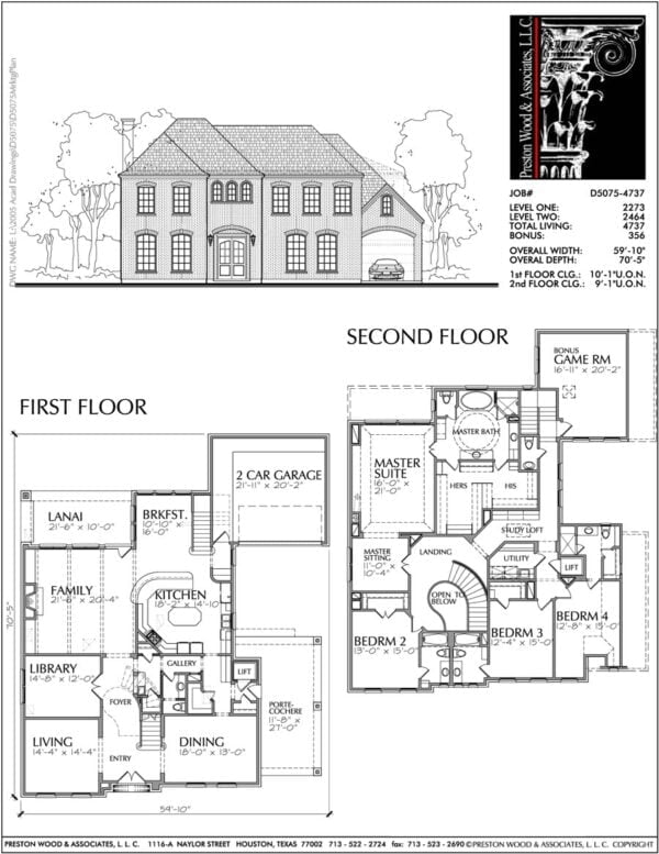 Two Story House Plan D5075