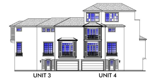 Duplex Townhouse Plan D5160 u3&u4