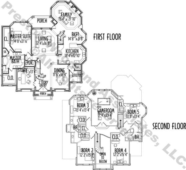 Two Story House Plan C5202