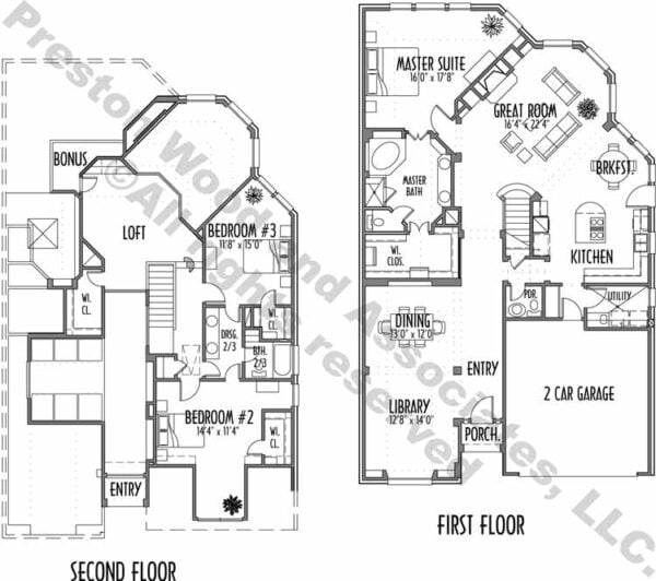 Patio House Plan C6140