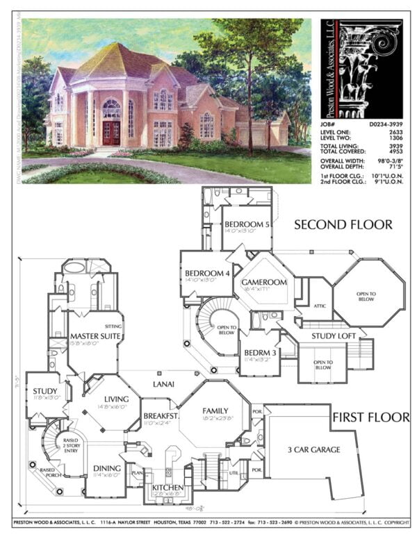 Two Story Home Plan bD0234