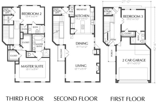 Townhouse Plan E0108 B1.1