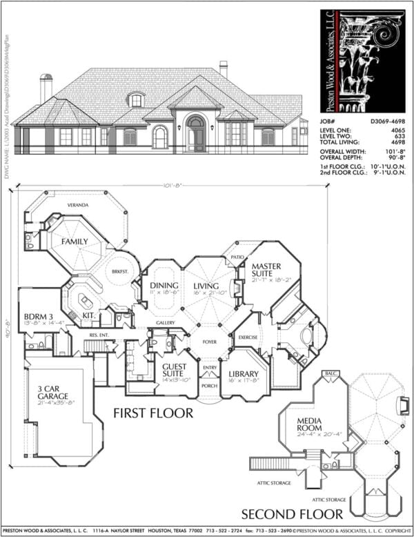 Two Story House Plan D3069