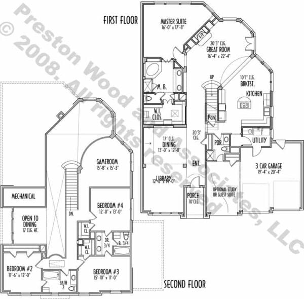 Two Story House Plan C8306