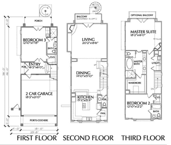 Townhouse Plan D3011