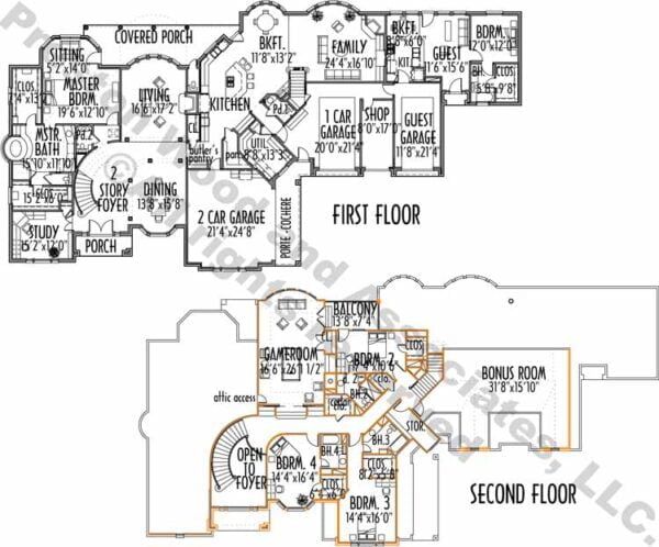 Two Story House Plan C5149