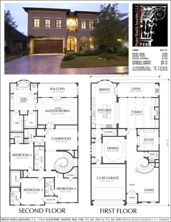 Two Story House Plan D6131