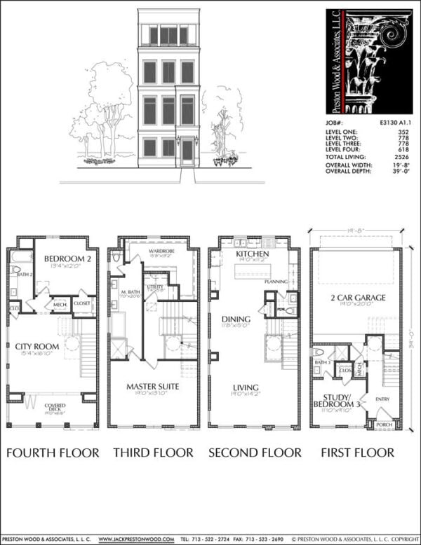 Townhouse Plan E3130 A1.1
