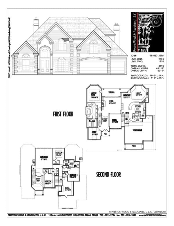 Two Story House Plan C8037