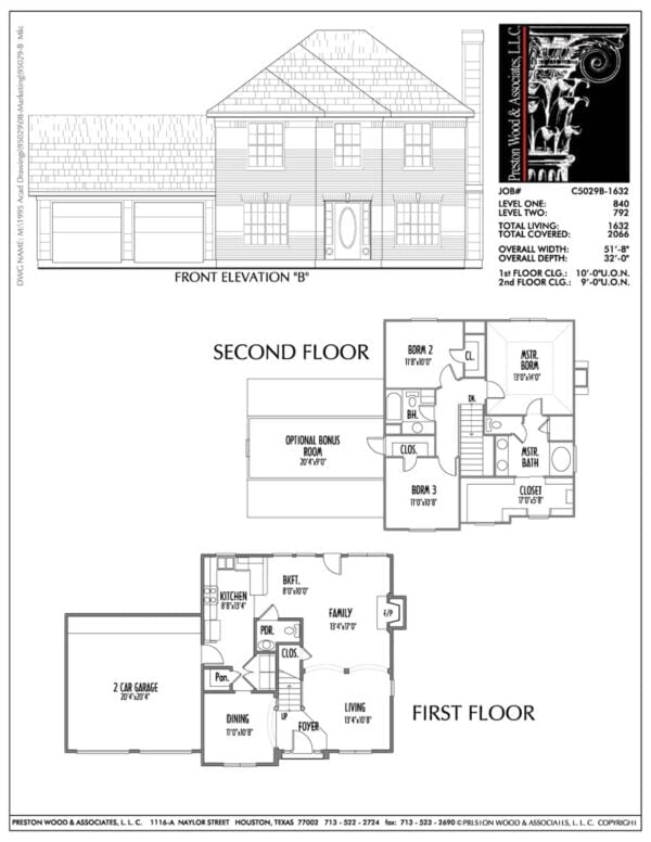 Two Story House Plan C5029