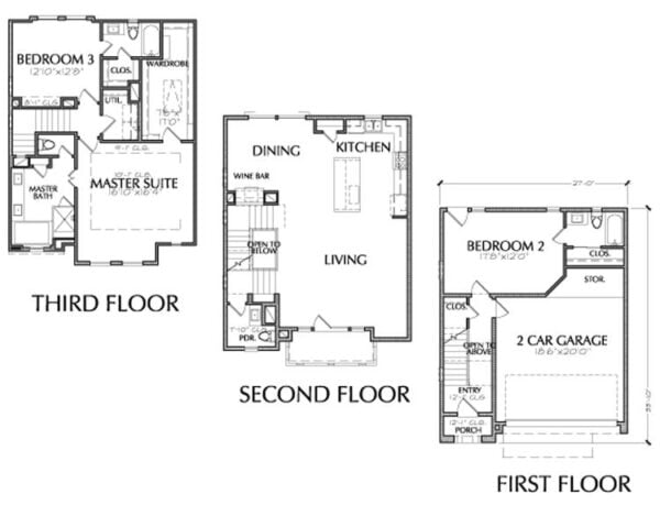 Duplex Townhouse Plan E2179 B1.1