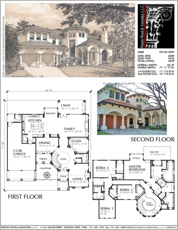Two Story Home Plan aD3136