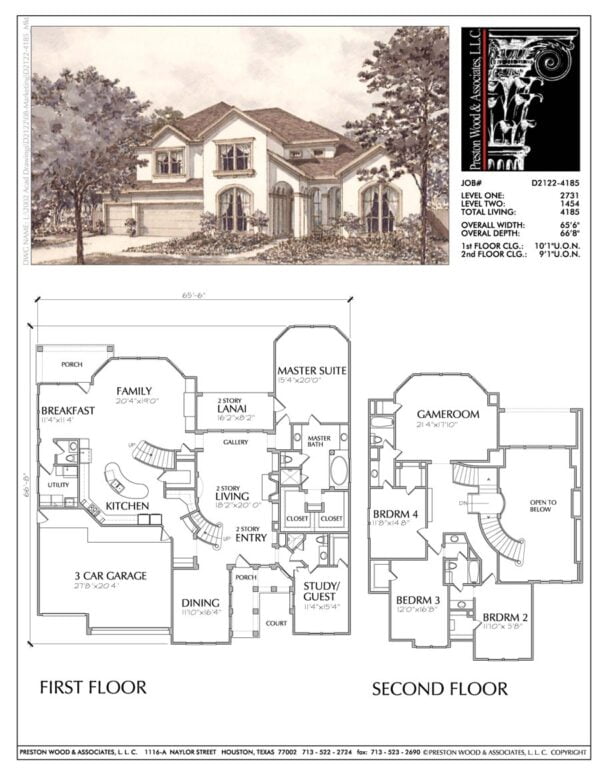 Two Story House Plan D2122