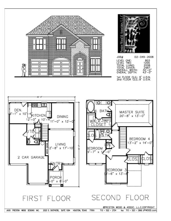 Urban House Plan D2049 2005