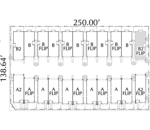 Townhouse Plan D5153 B2 Flipped