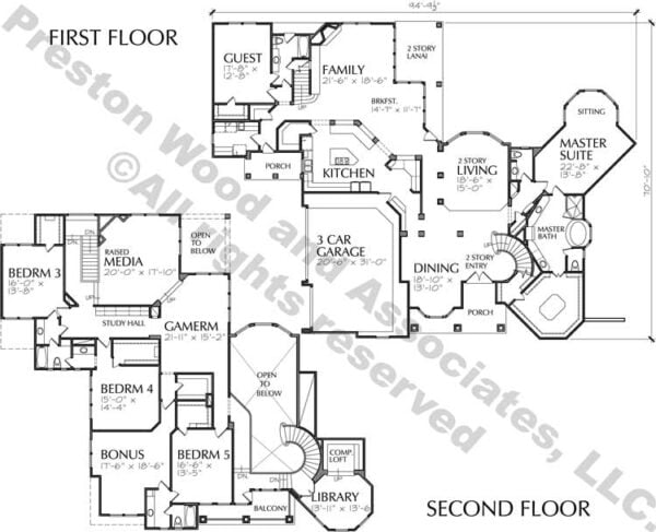 Two Story House Plan C9254