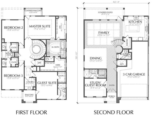 Two Story House Plan E6077