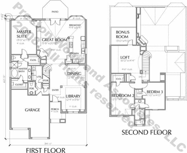 Patio House Plan C6141