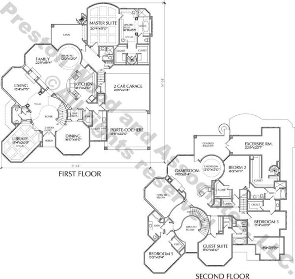 Two Story House Plan C5009