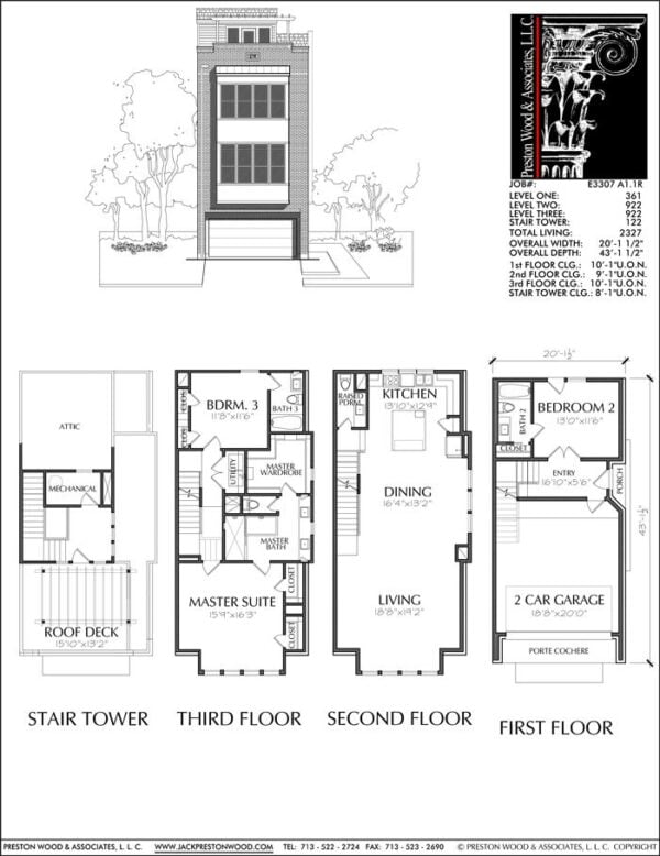 Townhouse Plan E3307 A1.1