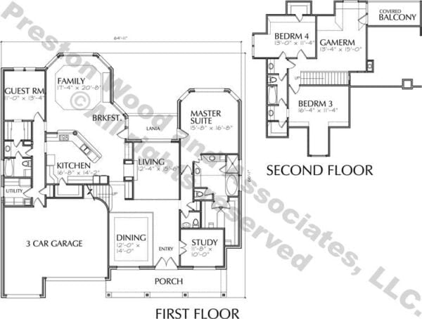 Two Story House Plan C6156