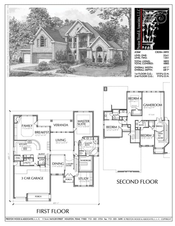 Two Story House Plan aC8284