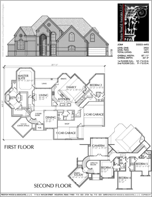Two Story House Plan D2025