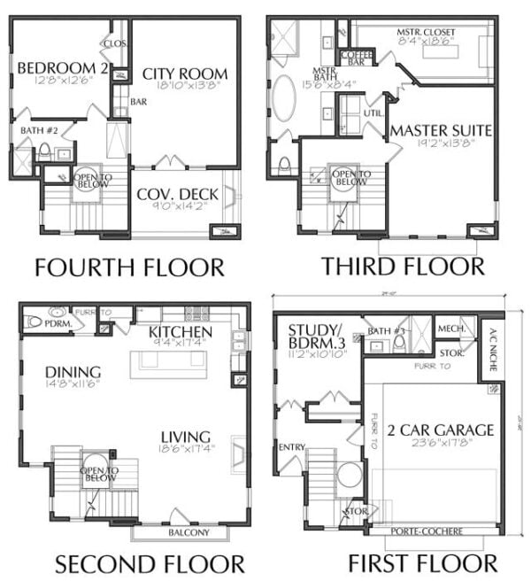 Townhouse Plan E3130 F1.1