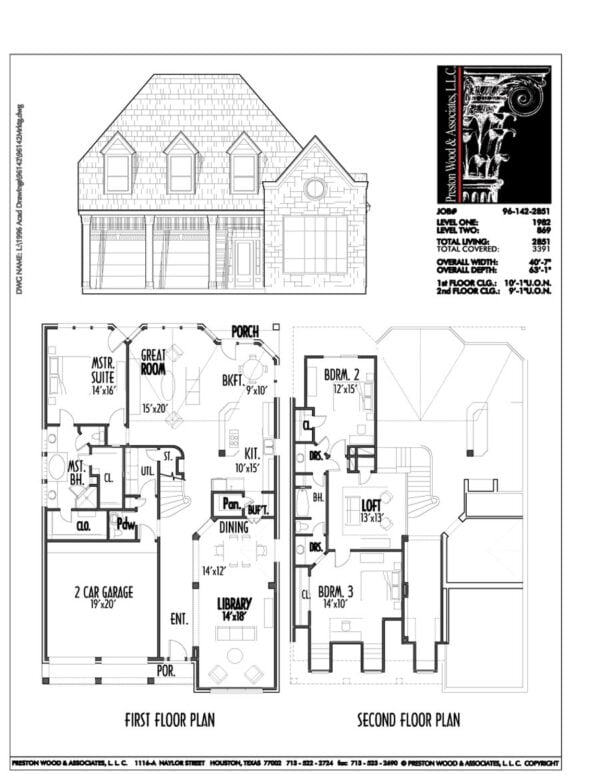 Two Story House Plan C6142