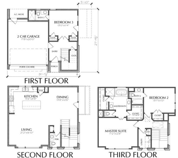 Townhouse Plan E3192 B1.1