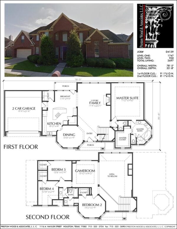 Two Story House Plan D4139