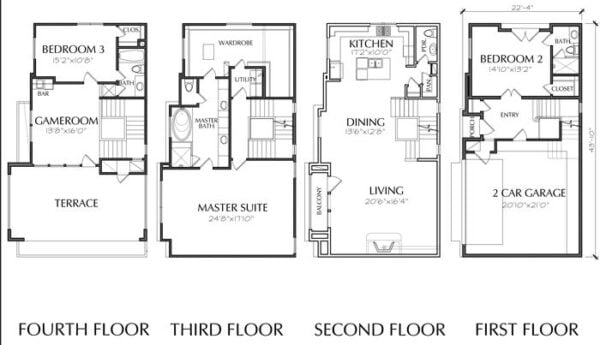 Townhouse Plan E3177 B1.1