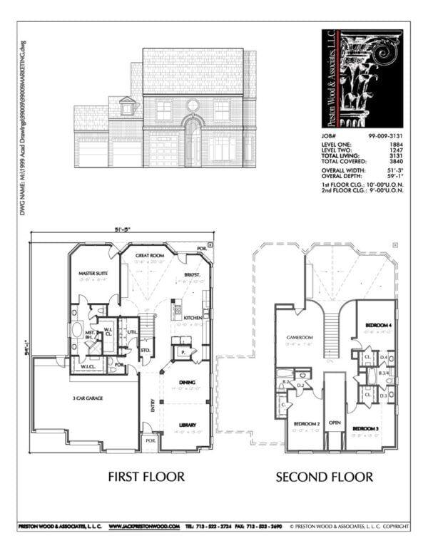 Two Story House Plan C9009