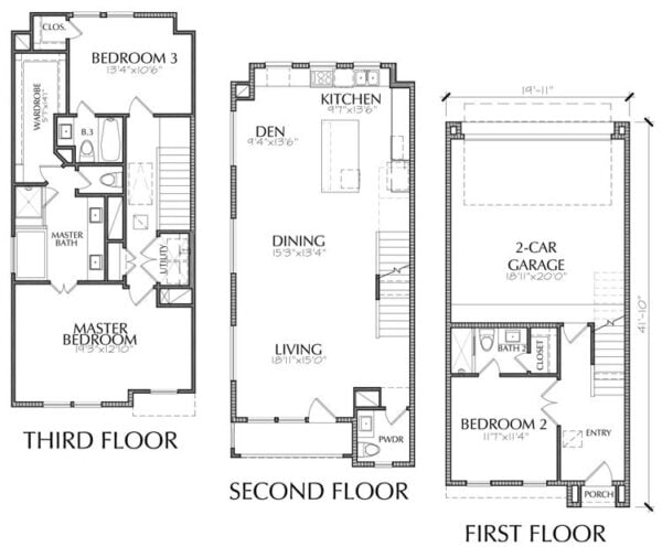 Townhouse Plan E1146 A1.1