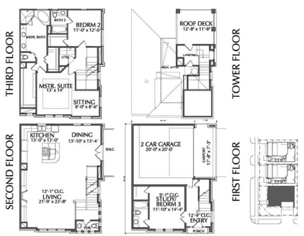 Townhouse Plan D7093 U1