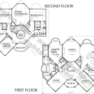 Two Story House Plan C7176