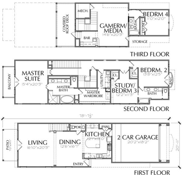 Townhouse Plan E0105 A4