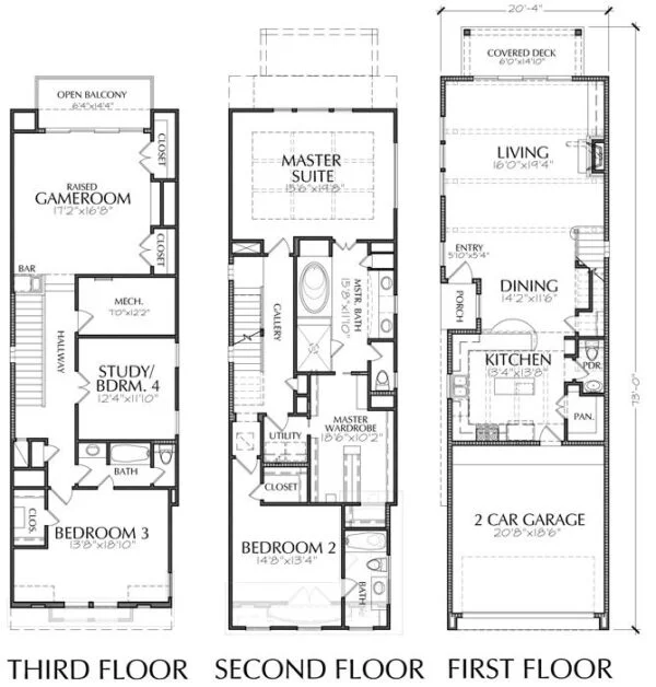 Townhouse Plan E1183 A1.4