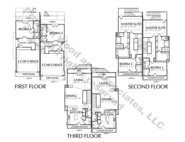 Duplex Townhouse Plan D1223