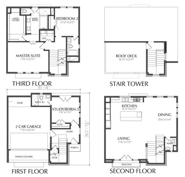 Townhouse Plan E3058 A1.1