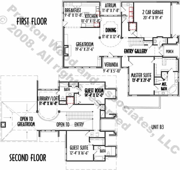 Patio Home Plan C2087 B