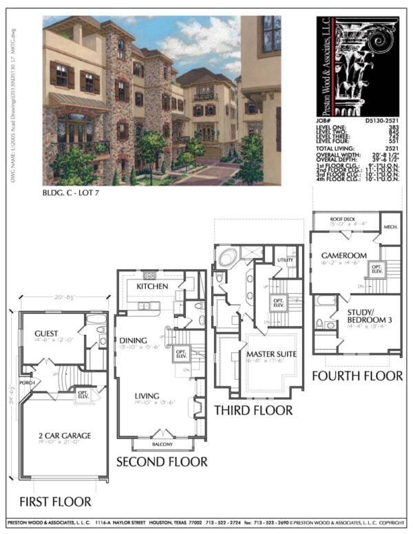 Duplex Townhouse Plan D5130 C7 & C8