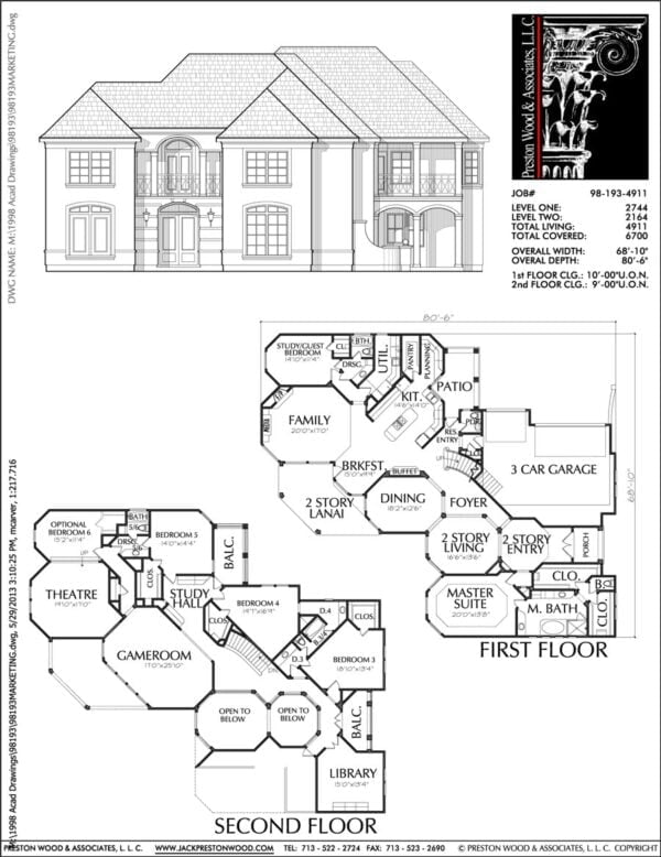 Two Story House Plan C8193