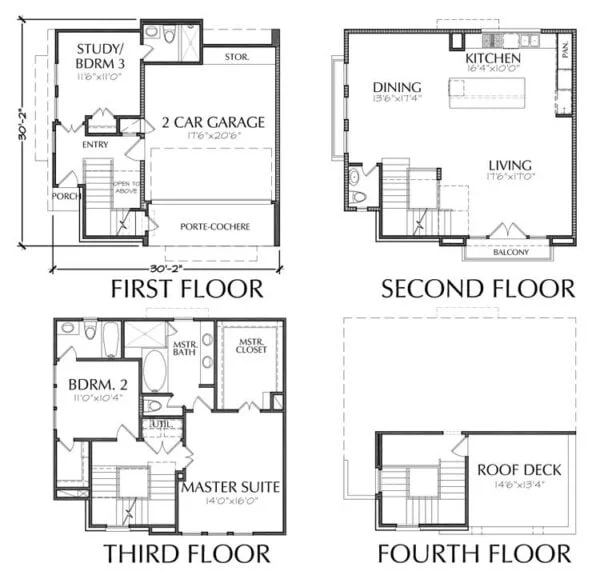 Townhouse Plan E2118 A1.1