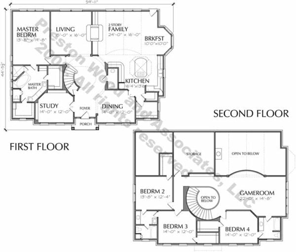 Colonial House Plan C3053