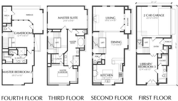 Townhouse Plan E3177 A1.2