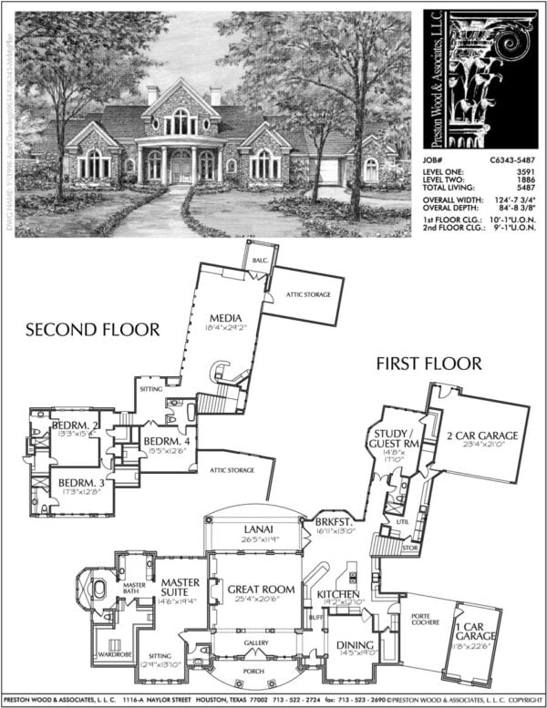 Two Story Home Plan C6343