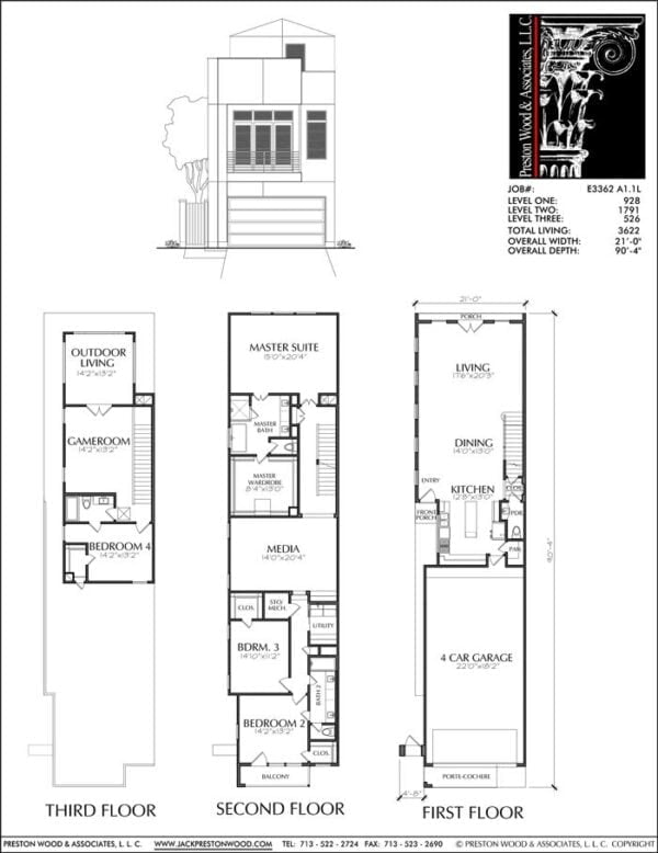 Townhouse Plan E3362 A1.1