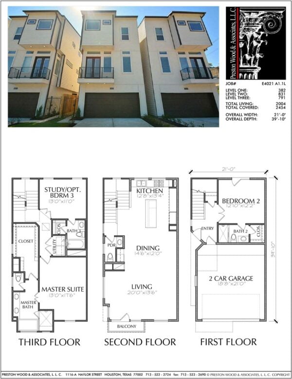 Townhouse Plan E4021 A1.1